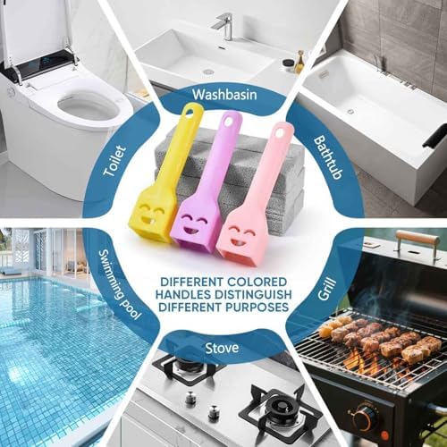 27 Pack Cleaning Pumice Stone Toilet Bowl Stick Cleaner with Handle Hard Water Ring Calcium Buildup Stains Remover Powerfully for Cleaning Toilet Bathtubs Kitchen Sink Grill Pools