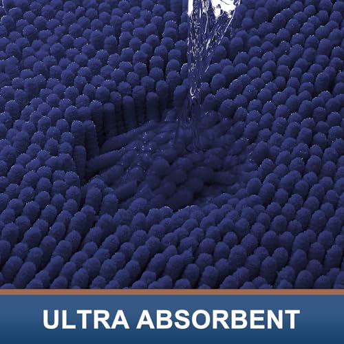 Smiry Bathroom Rugs 30X20, Luxury Chenille Extra Soft Absorbent Bath Mat
