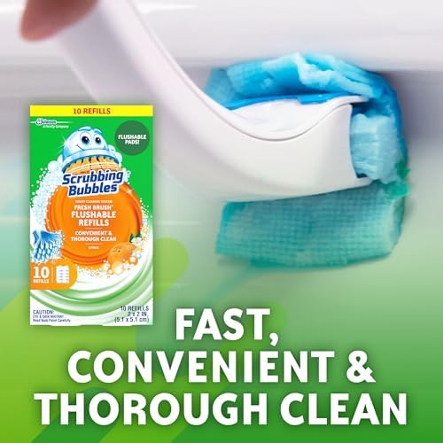 Scrubbing Bubbles Fresh Brush Flushable Cleaner Refills, 10 Count, (1-Pack)