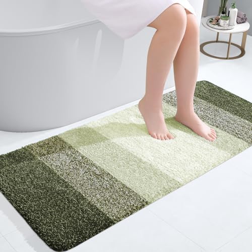 OLANLY Bathroom Runner Rug 47x20, Extra Soft Absorbent Microfiber Bath Rugs