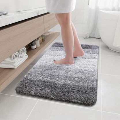 Arotive Microfiber Bathroom Rugs, Shaggy Soft Absorbent Bath Rug, 40x24