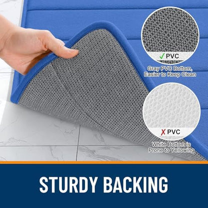 OLANLY Memory Foam Long Bathroom Rugs Runner 59x24, Super Soft Absorbent