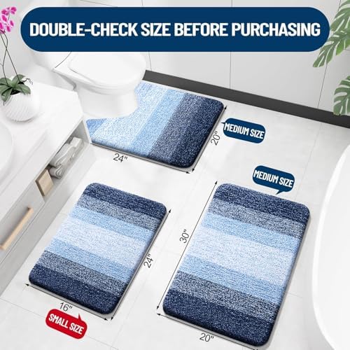 OLANLY Bathroom Runner Rug 70x24, Extra Soft Absorbent Microfiber Bath Rugs