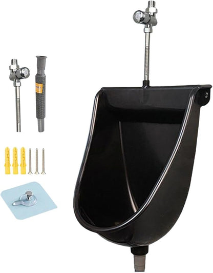 Urinal Toilet for Men Wall Mounted Male Toilet with Flush | Male Urinals for Home Dorm Garden RV Apartment Dad Boyfriend Grandpa