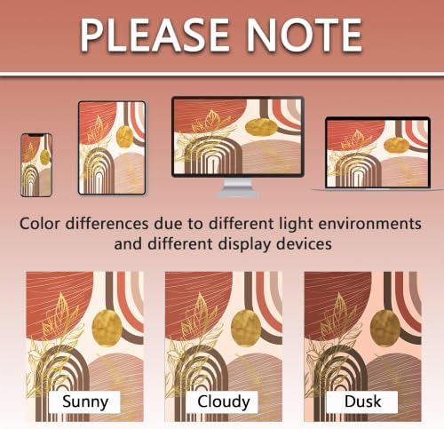 Burnt Orange Shower Curtain, 60X72 in, Mid Century Modern MCM