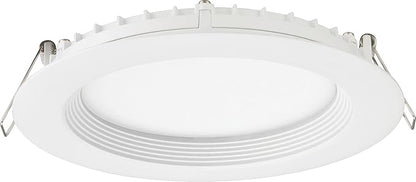 Juno LED Recessed Lights 6 Inch Round Wafer Downlight, 5-in-1 Switchable White Color Temperature, 120 Volts, 6-Inch Regressed Trim, Matte White (WF6 REG SWW5 90CRI MW M6)