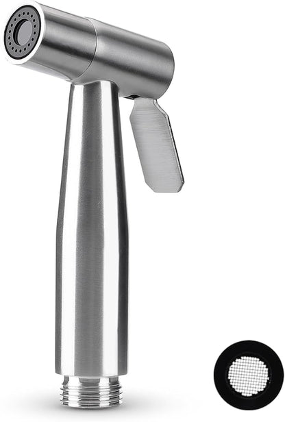 Handheld Bidet Sprayer for Toilet, Stainless Steel Bidet Head for Cloth Diaper, Pet Shower, Kitchen Cleaning, Personal Hygiene, G1/2 Hose Connectors