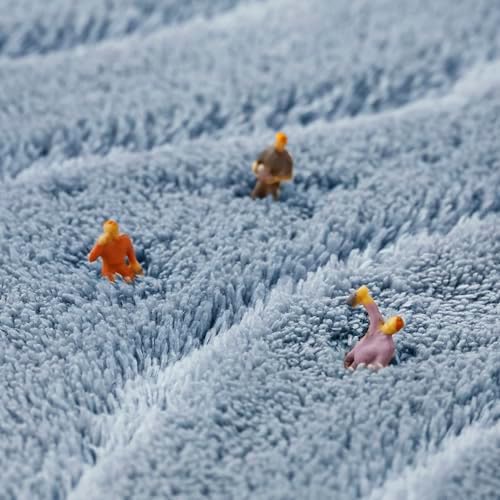 MINIDEAR Bathroom Rugs 24x17 Light Blue - Thick Memory Foam Bath Mat, Ultra Soft & Plush Non-Slip, Quick Dry, Absorbent Washable Floor Microfiber Mat for, Home Decor Accessories
