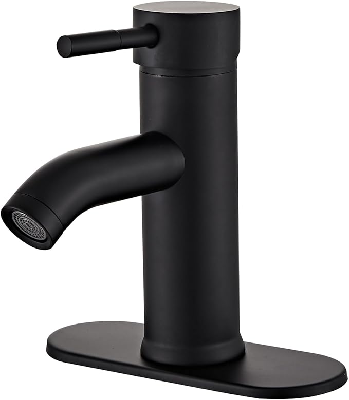 Black Bathroom Sink Faucet Single Handle Bathroom Faucet Modern RV Faucet Commercial Washbasin Faucet Countertop Installation 1 Hole or 3 Holes