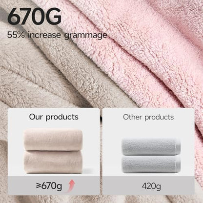 REDKISS Pack of 6 Towel Set - 2 Extra Large Bath, 2 Hand, 2 Washcloths, Ultra Soft & Highly Absorbent, Quicker to Dry, Beige Towels for Bathroom, Spa, Hotel, Gym
