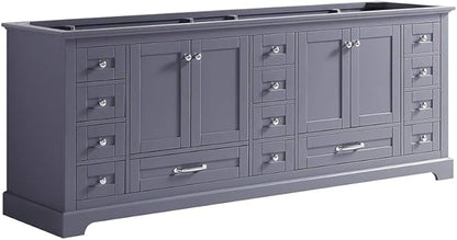 Dukes 84 in. W x 22 in. D Dark Grey Double Bath Vanity