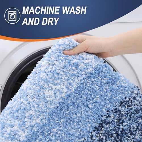 OLANLY Bathroom Runner Rug 59x20, Extra Soft Absorbent Microfiber Bath Rugs