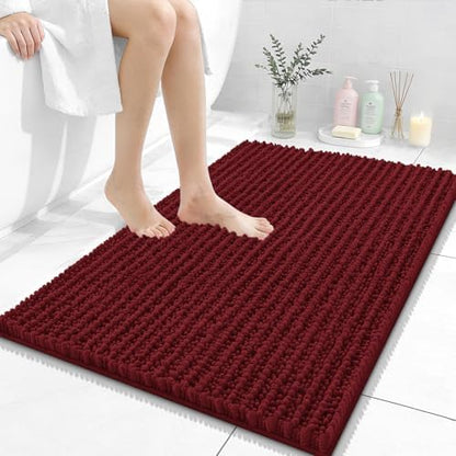 OLANLY Bathroom Rugs 36x24, Thick Soft Absorbent Chenille Bath Rugs