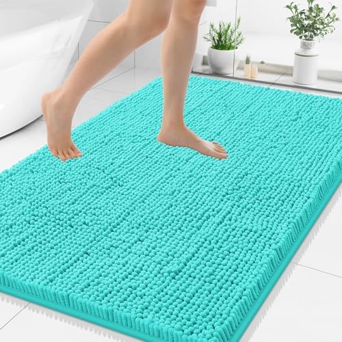 Smiry Bathroom Rugs 40X32, Luxury Chenille Extra Soft Absorbent Bath Mat