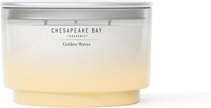 Chesapeake Bay, 14.5oz Golden Waves Scented Candle, Mood Evoking Fragrance, Sea Glass-Inspired Jar, Premium Soy Blend Wax with Essential Oils, Coastal Fragrance for Home Décor or Gifting