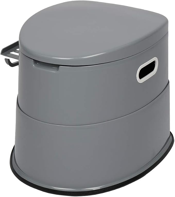Portable Toilet with Non-slip Mat Grey