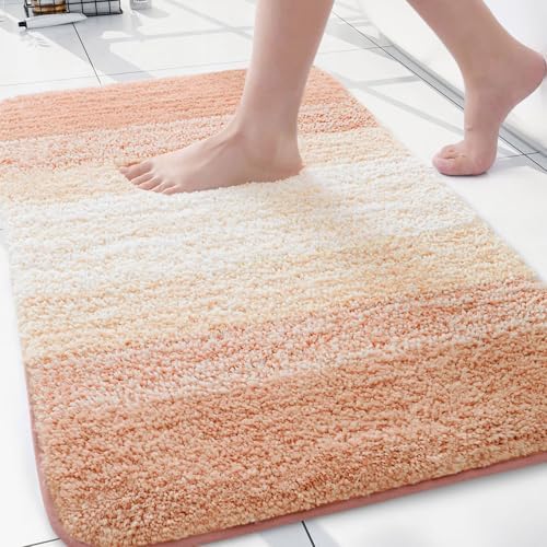 Arotive Microfiber Bathroom Rugs, Shaggy Soft Absorbent Bath Rug, 30x20