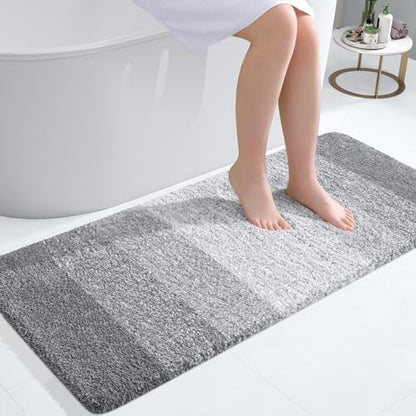 OLANLY Bathroom Runner Rug 47x20, Extra Soft Absorbent Microfiber Bath Rugs