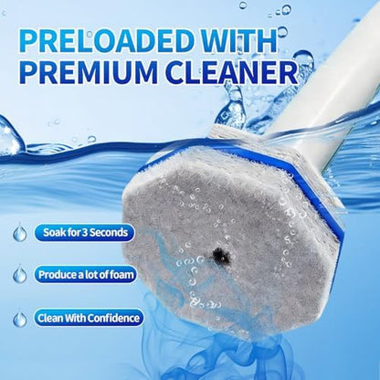 Disposable Toilet Brush,Toilet Bowl Cleaner,Wall Mounted Toilet Bowl Brush with 36 Refills for Deep Toilet Cleaning,Toilet Brush and Holder Set for Hygienic Bathroom Maintenance(White)