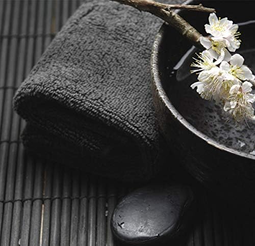 GREEN LIFESTYLE 96 Pack Black Pack Hand Towels 16 x 27 Premium Spa Quality, Super Soft and Absorbent for Gym, Pool, Spa, Salon and Home