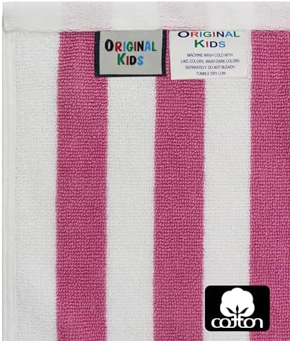 ORIGINAL KIDS Wash Cloths - 100% Cotton Set of 12 Cabana Stripe Washcloths