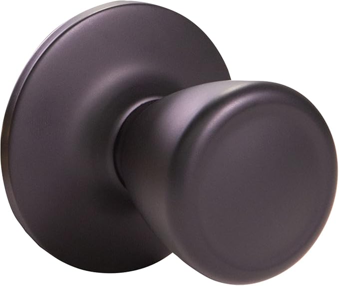 Design House 779249 Tulip Dummy Door Knob Matte Black