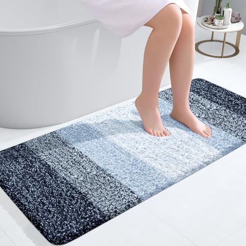 OLANLY Bathroom Runner Rug 47x20, Extra Soft Absorbent Microfiber Bath Rugs