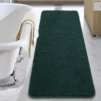LOCHAS Bathroom Rug Runner 24x70 Inch, Bath Rugs Non Slip, Hunter Green
