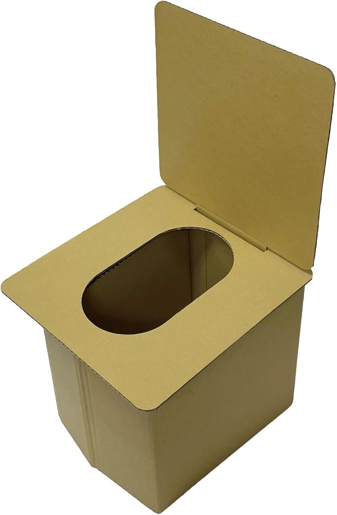 Kokubo KM-495 Assembled Cardboard Toilet, Length 12.2 x Width 12.6 x Depth 13.6 inches (31 x 32 x 34.5 cm), Made in Japan, for Disasters, Emergencies, Emergency Storage, Car, Disaster Prevention,