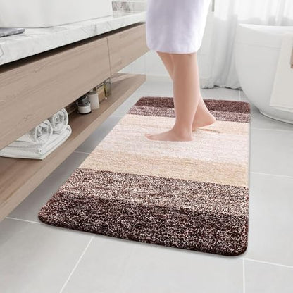 Arotive Microfiber Bathroom Rugs, Shaggy Soft Absorbent Bath Rug, 44x32