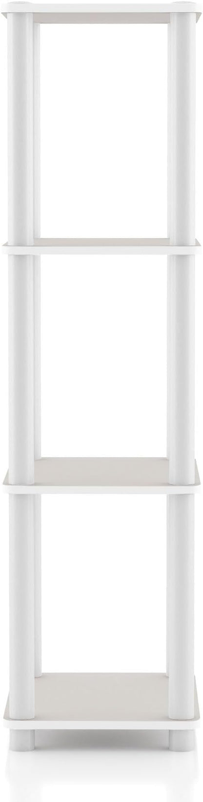 Homes: Inside + Out Apexa Modern 4-Tier Narrow Shelving Units, Collectibles Display Shelves, Easy Assembly Standing Shelf, Home Storage Organizer for Living Room, Bedroom, Office, Taupe Grey