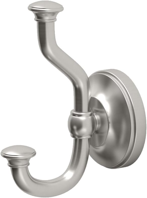 Gatco 4025 Tavern Robe Hook, Satin Nickel / 4.40" H Robe Hook, Towel Hook for Bathroom
