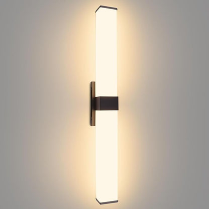 Kalium 33in Modern Wall Sconces, Dimmable Bathroom Vanity Lights, 3000K Warm White LED Indoor Sconces Lighting for Bathroom, Stairs, Living Room, Bedroom. Hardwired.