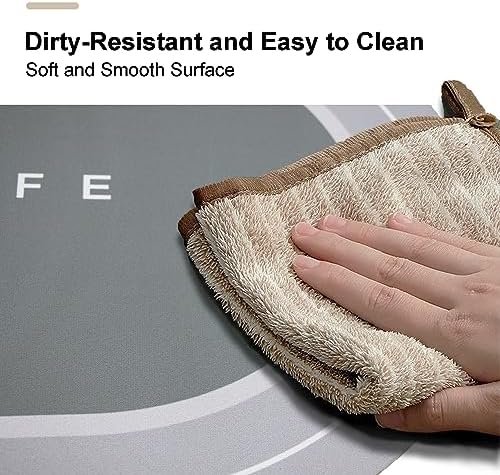 Rubber Bath mats Quick-Drying Non-Slip Bathroom mat Super Absorbent Bath mat Instant Dry Bath mat, Bathroom Rug in Front of The Kitchen Sink, Shower Room, Bathtub, Oval(Grey+17x70in)