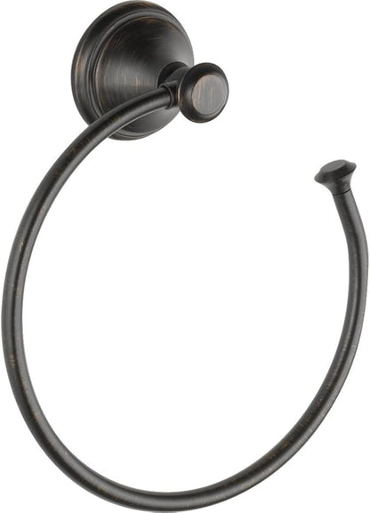 Delta Cassidy (1-Pack) Hand Towel Holder Venetian Bronze Towel Racks for Bathroom Wall Round Towel Ring Holder for Bath Towel Hanger for Kitchen, Bathroom Accessories 79746-RB