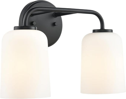 ML Lighting 214202-MB Laphia 14" Wide 2-Light Vanity - Matte Black