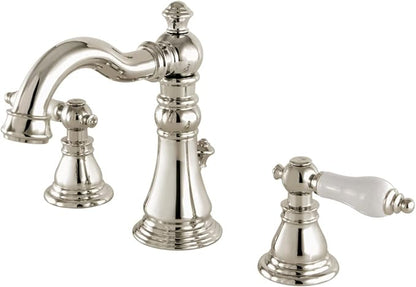 Fauceture FSC1979APL American Patriot Widespread Bathroom Faucet with Brass Pop-Up, Polished Nickel