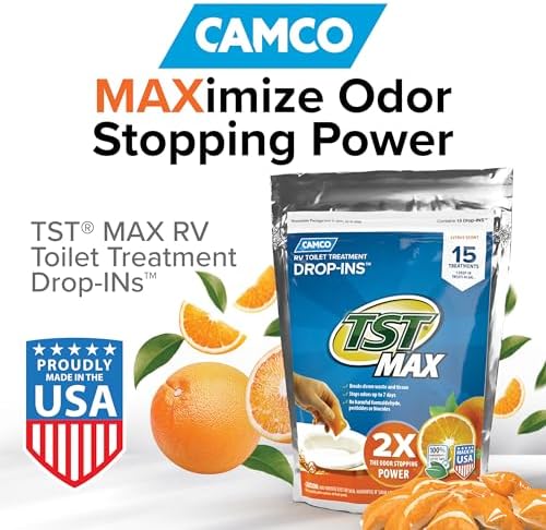Camco TST MAX RV Toilet Treatment Drop-IN - Made in the USA