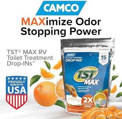 Camco TST MAX RV Toilet Treatment Drop-IN - Made in the USA