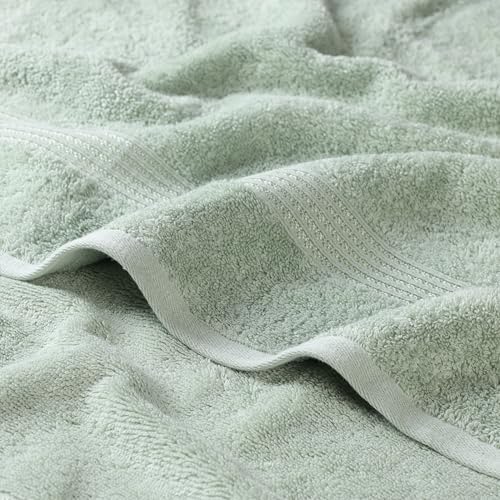 Superior Egyptian Cotton 4-Piece Bath Towel Set for Shower, Bath, Spa, Resort, Hotel, Soft Body Towels, Airbnb Essentials, Apartment, Dorm, Quick Dry, Absorbent, Bathroom Basics, Sage