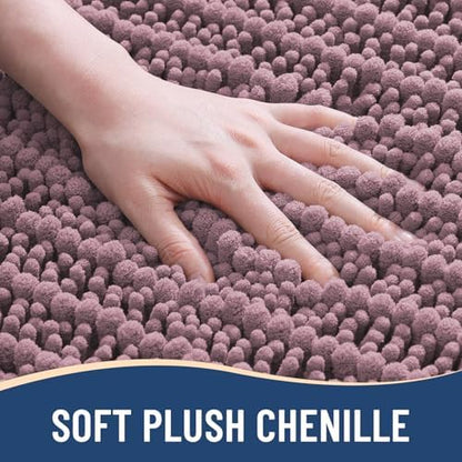 Arotive Bathroom Rugs Mat 30x17, Soft Absorbent Chenille Shaggy Bath Mat