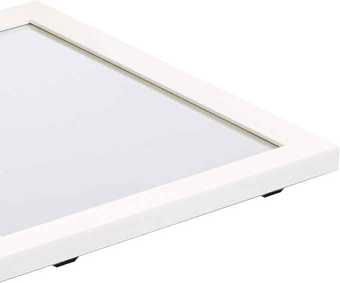 Amazon Basics Rectangular Wall Mount Mirror for Bedroom, Living Room, Entryway, Standard Trim, 16" x 20", White