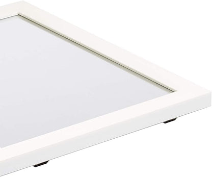 Amazon Basics Rectangular Wall Mount Mirror for Bedroom, Living Room, Entryway, Standard Trim, 16" x 20", White