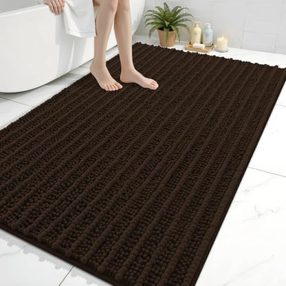 Arotive Bathroom Rugs Mat 59x35, Soft Absorbent Chenille Shaggy Bath Mat