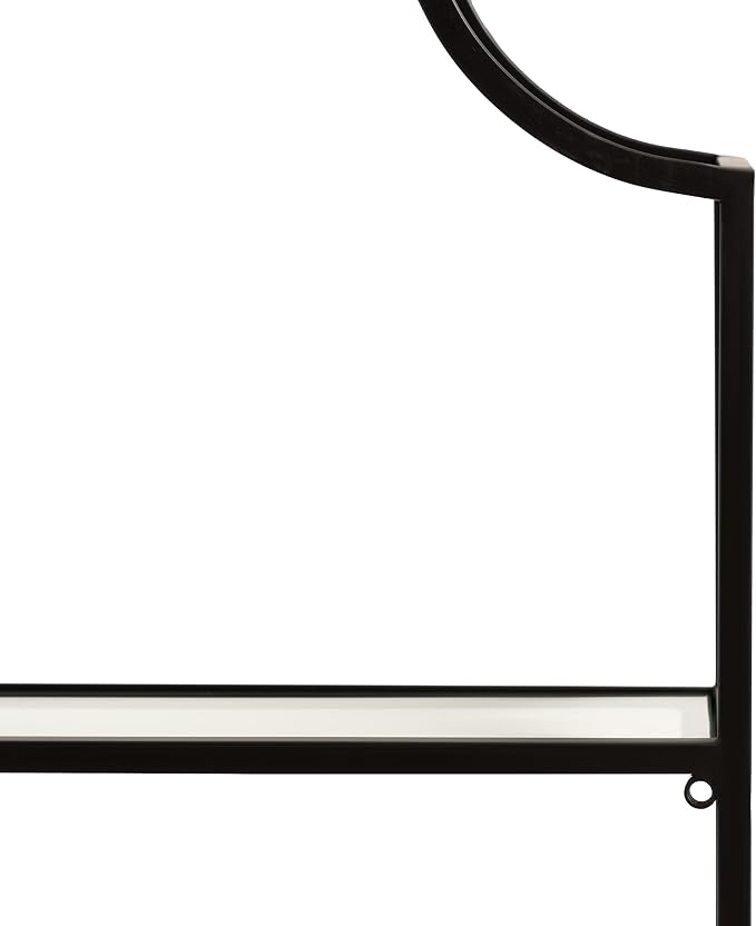 Kate and Laurel Ciel 3 Tiered Wall Shelf, 20 x 30, Black, Decorative Floating Shelf Storage and Wall Organizer
