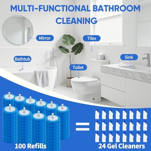 100pcs Disposable Toilet Brush Head for Clorox Wand System