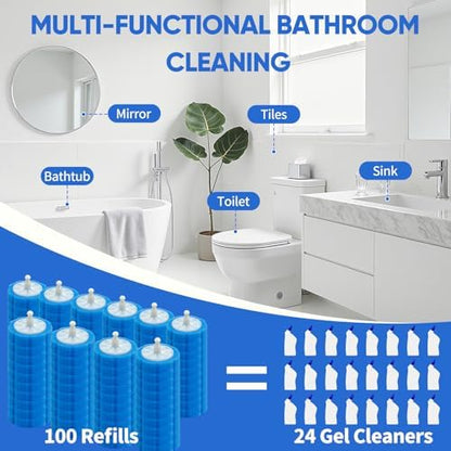 100pcs Disposable Toilet Brush Head for Clorox Wand System