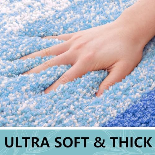 Arotive Microfiber Bathroom Rugs, Shaggy Soft Absorbent Bath Rug, 54x24