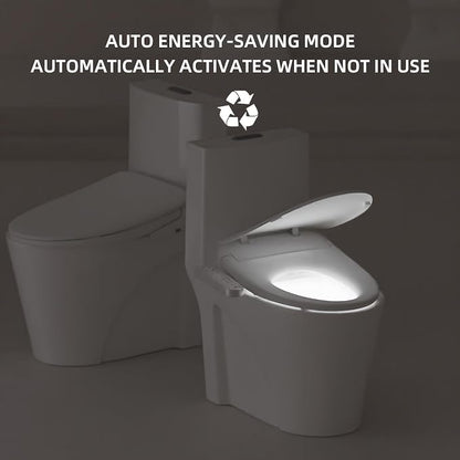 Aquatiz Elongated Smart Toilet Seat, Electronic Heated Toilet Seat, Self-Cleaning Nozzle, Temperature Controlled Wash, Air Dryer, Deodorizer, LED Light, Multi-mode Wash, (Panel Control)