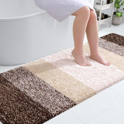 OLANLY Bathroom Runner Rug 70x24, Extra Soft Absorbent Microfiber Bath Rugs